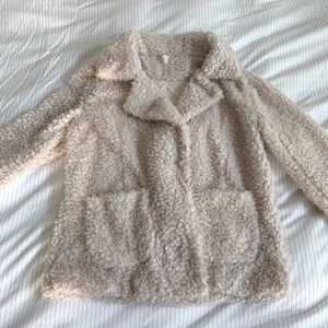 Blush Pink Teddy Coat